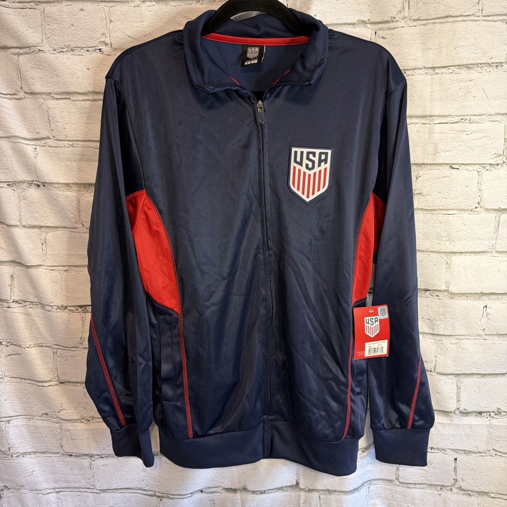 Icon Sports Officially Licensed USA Soccer Zip Training Soccer Track Jacket Sm